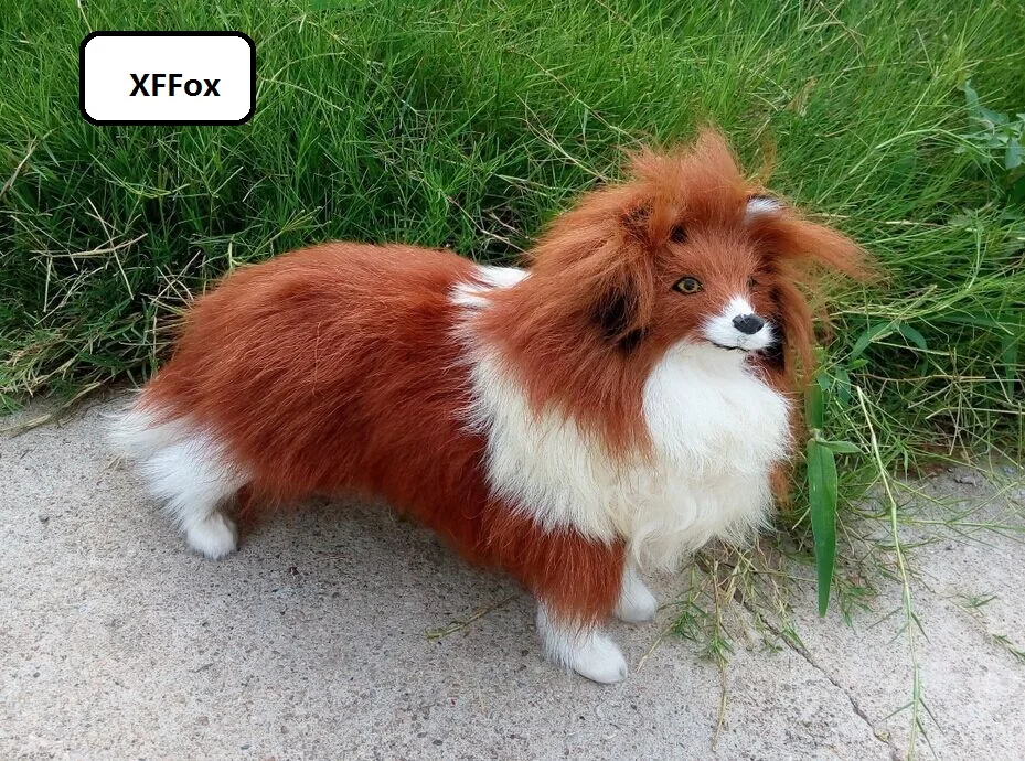 

new real life Shepherd dog model plastic&furs standing dog doll gift about 30x22cm xf1597