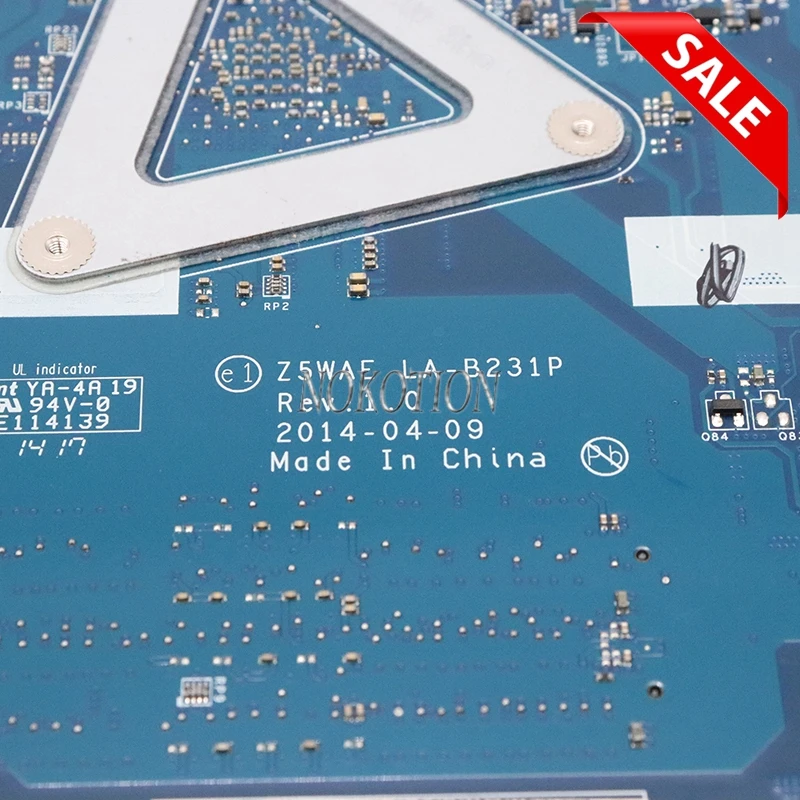 NOKOTION Z5WAE LA-B231P NBMS511005 NB. MS511.005 Материнская плата ноутбука для acer aspire E5-521 E5-521G DDR3 основная плата работает