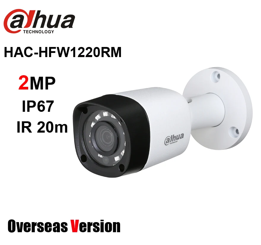 Dahua HAC-HFW1220RM 2MP HDCVI IR Bullet камера IR 20m IP67 DH-HAC-HFW1220RM аналоговая камера