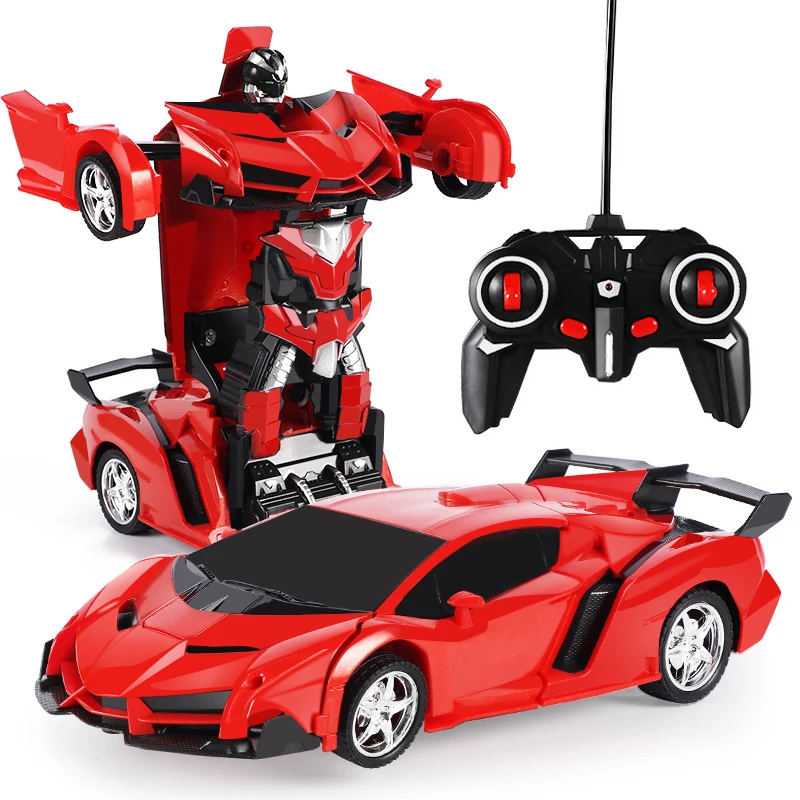 YETAA Electric RC Car Sports Shock Resistant Transformation Robot Toy Remote Control Deformation Robots Children Gift | Игрушки и хобби
