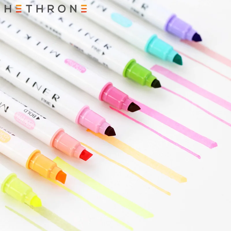 Маркеры hetron 12 шт./компл. sharpie цветные маркеры для детей милые ручки с двойной