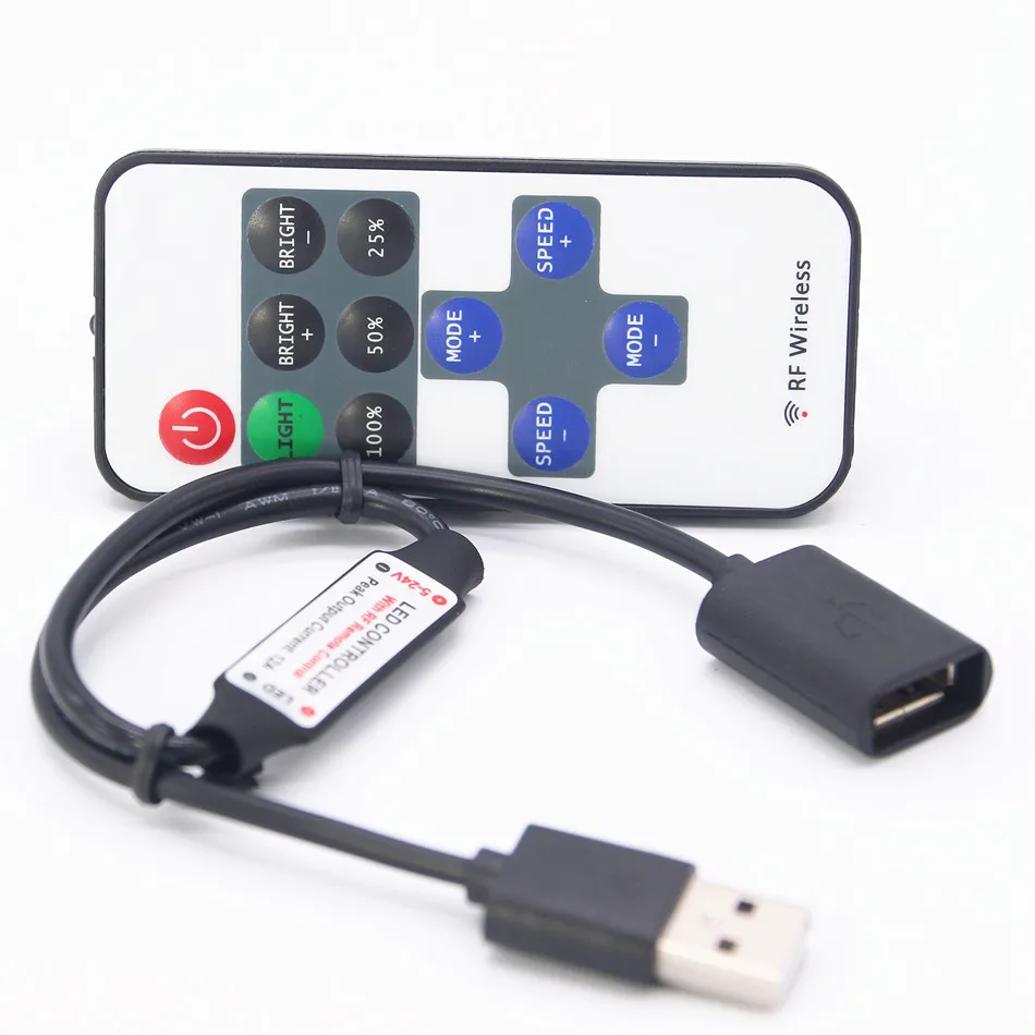USB светодиодный диммер RF беспроводной пульт дистанционного управления регулятор