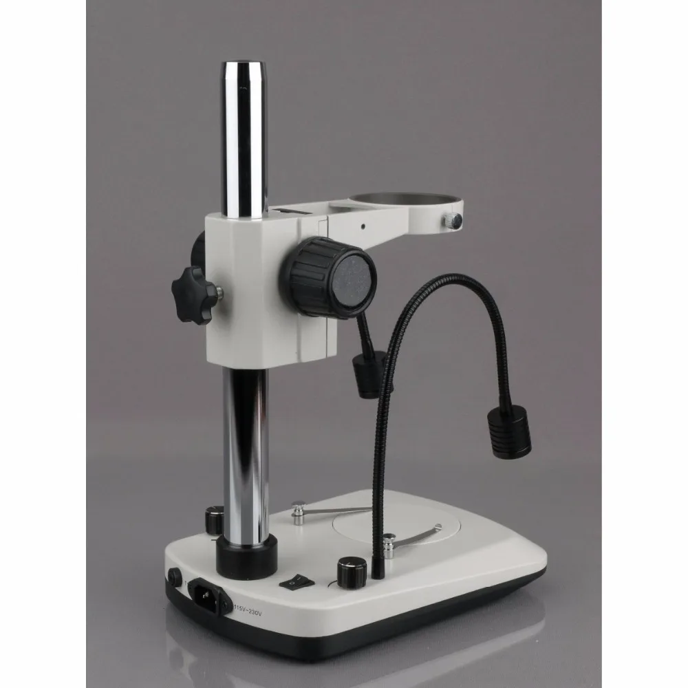Настольная подставка для микроскопа со встроенным двойным осветителем гусиная