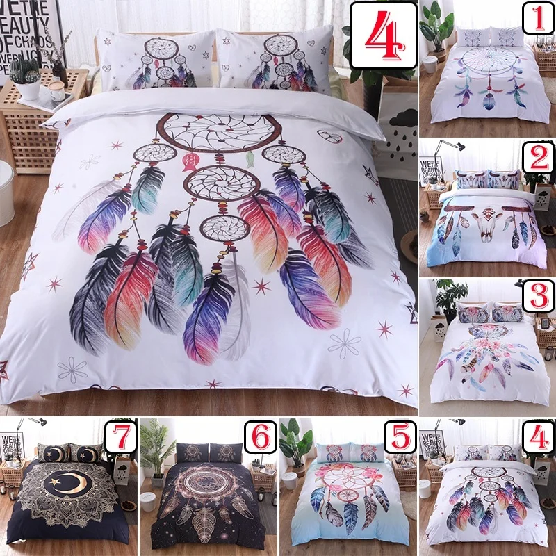 Fashion Dreamcatcher Pattern Comforter Bedding Sets Duvet Cover with Pillowcase Wind Chimes Twin Queen King Home Textile | Дом и сад