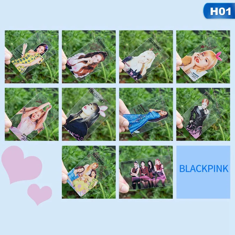 H01 10 шт./партия K-pop Blackpink и Stary Kids ПВХ прозрачная Фотокарта альбом Фотокарта для фанатов коллекция подарок - Цвет: H01