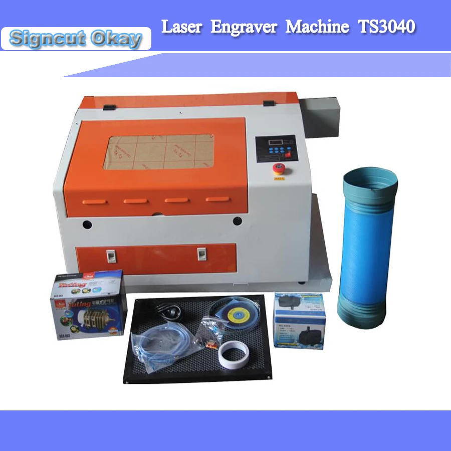 Лазерная резка 50 Вт TS4030 гравировальный станок с поддержкой Coreldraw/Corellaser