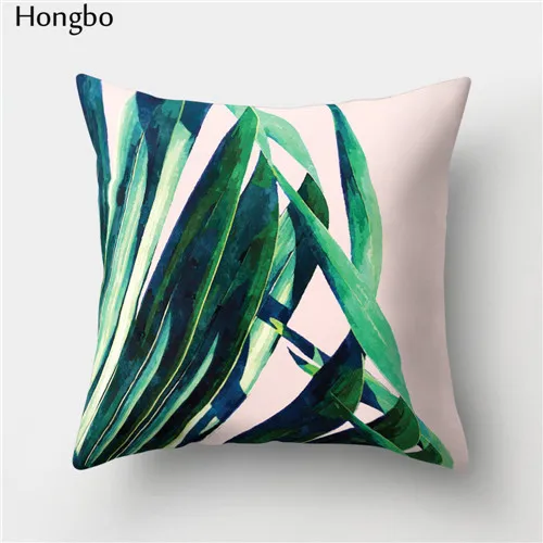14 Hongbo 1 шт. чехол для подушки рождественские украшения для дома тропический лес зеленые листья Подушка с изображением кактуса чехлы - Цвет: 14