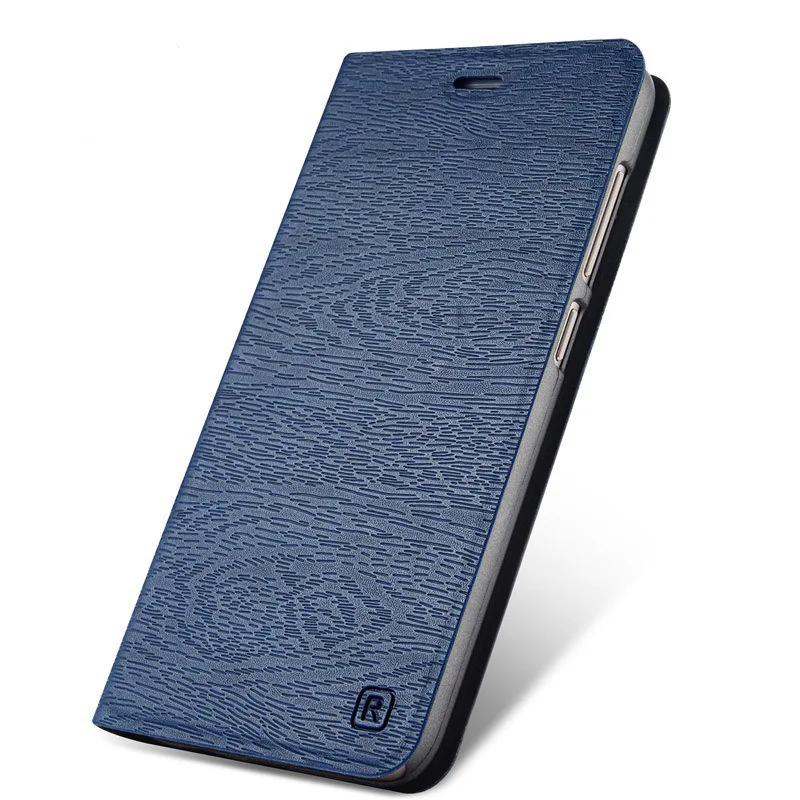 Кожаный чехол для XiaoMi Redmi 4 4a 4x5 Plus 6 Pro 6A Роскошный чехол-книжка для XiaoMi Redmi Note 5 Pro 5A Note4 4X чехол - Цвет: Синий