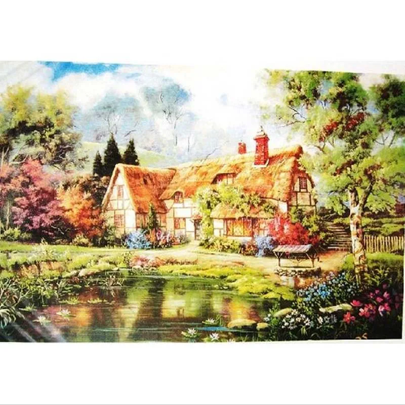 Пейзаж бумага головоломки 500 штук для взрослых развивающая игрушка DIY живопись