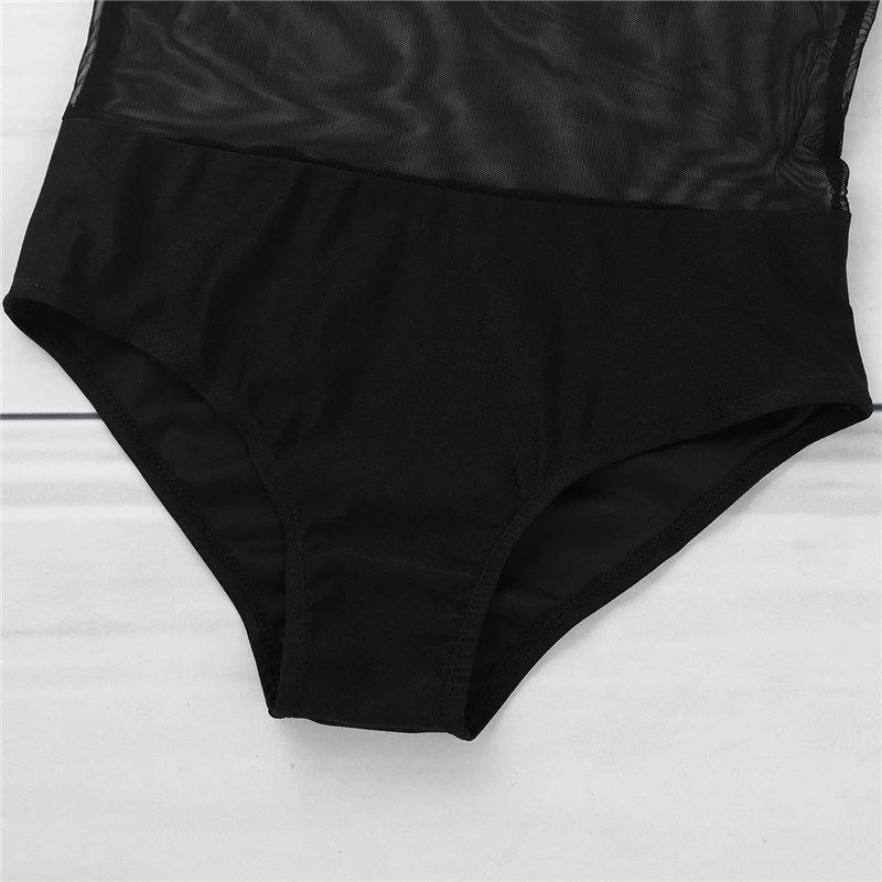 Детское Сетчатое комбинированное балетное трико облегающее платье для девочек