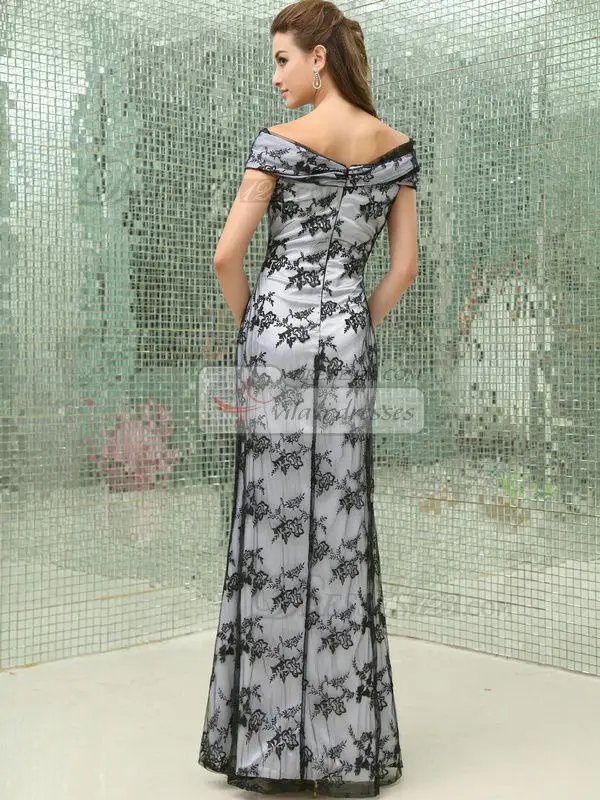 Длинные вечерние платья черного кружева платье де феста халат вечер партии 2017| |