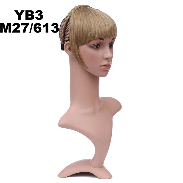 Girlshow оголовье из синтетических волос с короткой бахромой для волос BangYB3 6 дюймов, 16 цветов 50 г, 1 шт - Цвет: YB3 Color M27-613