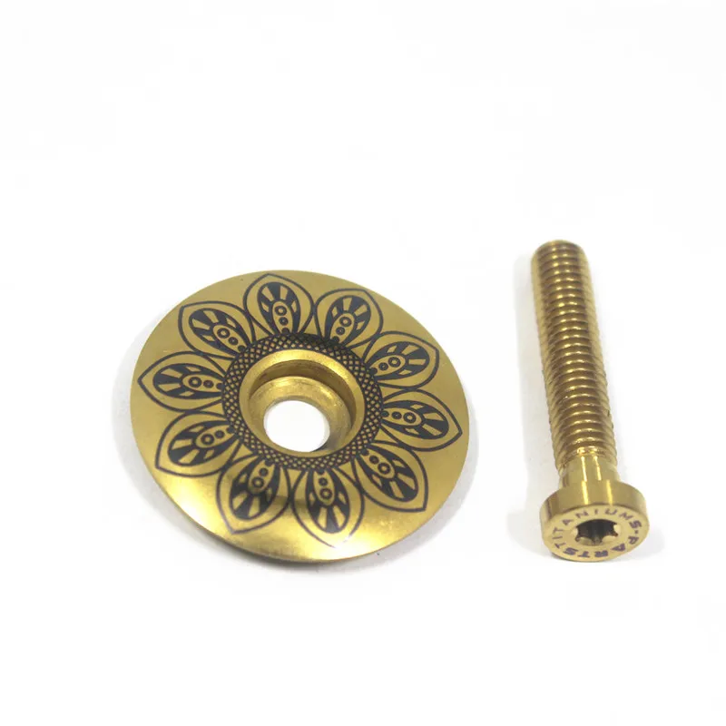 STAN TI 1-1/" Mtb велосипед гарнитура Топ Кепки Титан велосипедный вынос руля Кепки с гарнитурой болты велосипедные аксессуары