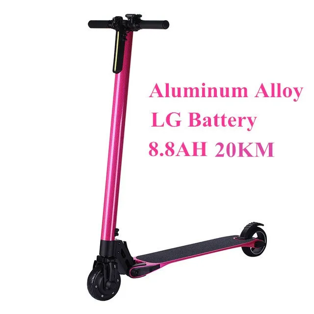 AL alloy LG8 Складной S3 скутер Pro Carbon Электрический Скутер Ховерборд 10.4AH LG Аккумулятор для взрослых и детей электрический велосипед - Цвет: AL alloy LG8
