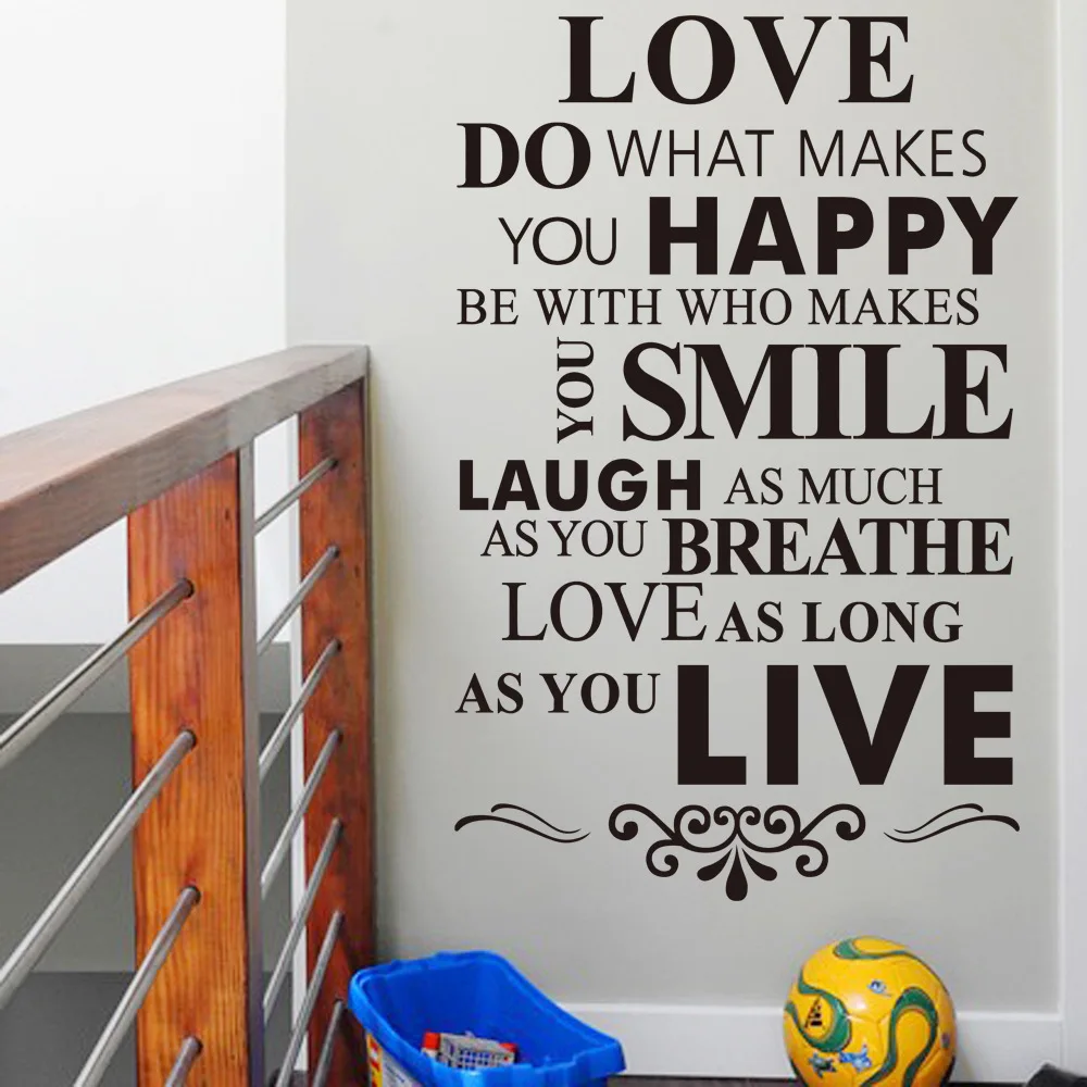 

ZOOYOO(90*60cm) English creative wall stickers home living room bedroom background wall decoration stickers can be removed