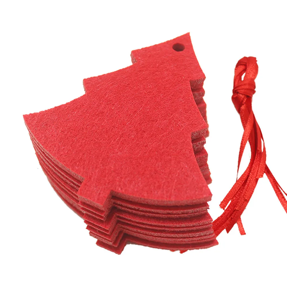 10 шт. Красные Рождественские Подвески украшения поделки из войлока