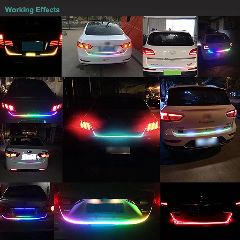 Светодиодная лента для багажника автомобиля 12 в 120 см RGB 5050 SMD IP67 авто Стайлинг