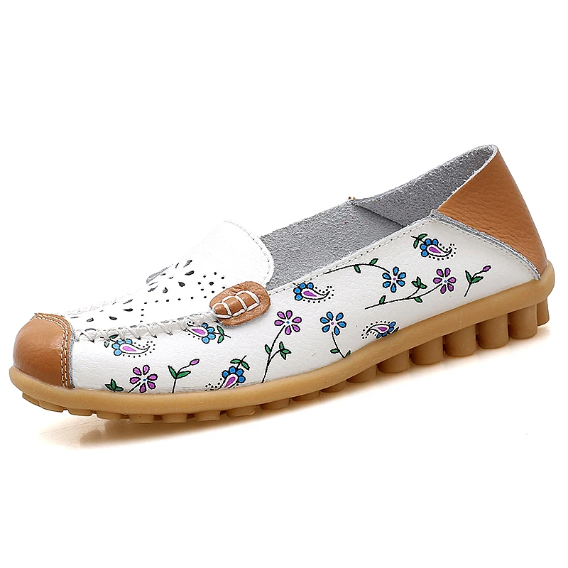 Мокасины BeckyWalk женские из натуральной кожи модные туфли на плоской подошве с