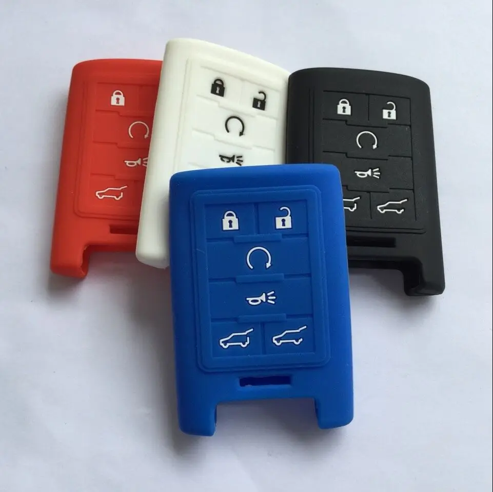 6 кнопки дистанционного ключа Держатель Силиконовый чехол для Cadillac Escalade CTS ATS 28Т V