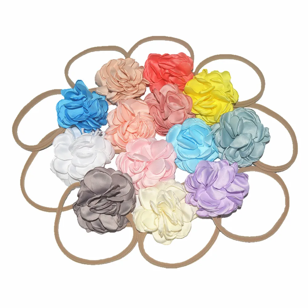 Повязка на голову с цветами 24 цвета 60 шт./лот|flower headband|burn flowerheadbands with flowers |