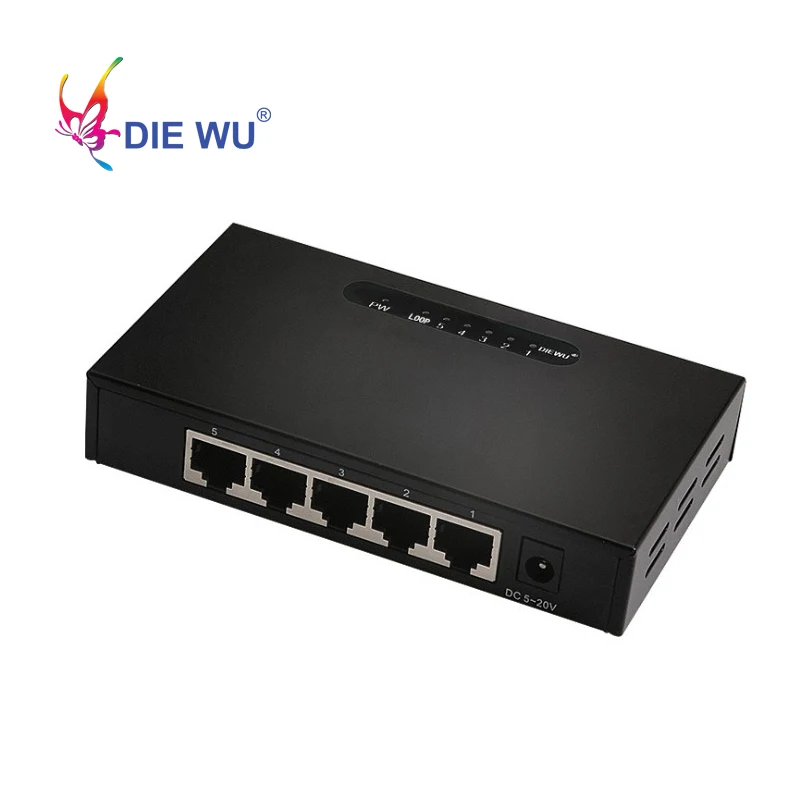 DIEWU 5 портовый гигабитный сетевой коммутатор 10/100 Мбит/с|Сетевые коммутаторы| |