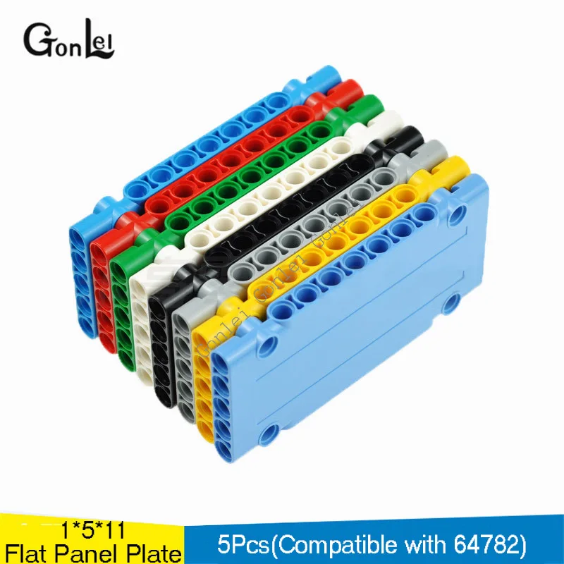 5 шт./лот Technic MOC запчасти 64782 панель s 1x5x11 плоская пластина грузовая база
