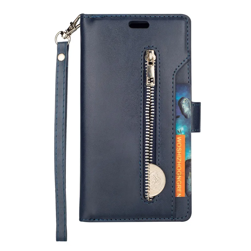 Темно-синий Для Samsung Galaxy A6 Plus Hoesjes Samsung Galaxy A6 кожаный чехол флип Бумажник Обложка для Coque Samsung A6 телефон случаях - Цвет: Темно-синий