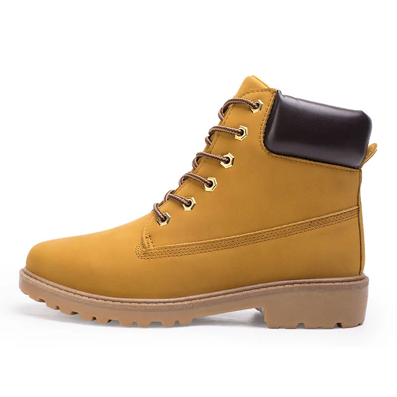 G-3 Yellow VESONAL/брендовые Осенние повседневные зимние ботинки; Мужская обувь для взрослых; ботильоны; водонепроницаемые мужские зимние теплые плюшевые ботинки на меху; прогулочная обувь - Цвет: G-3 Yellow