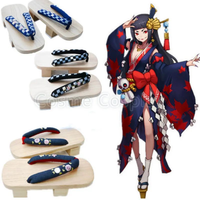 Сандалии для косплея Cos Onmyoji SR Guinv Hongye обувь реквизит Way of Yin and Yang деревянные