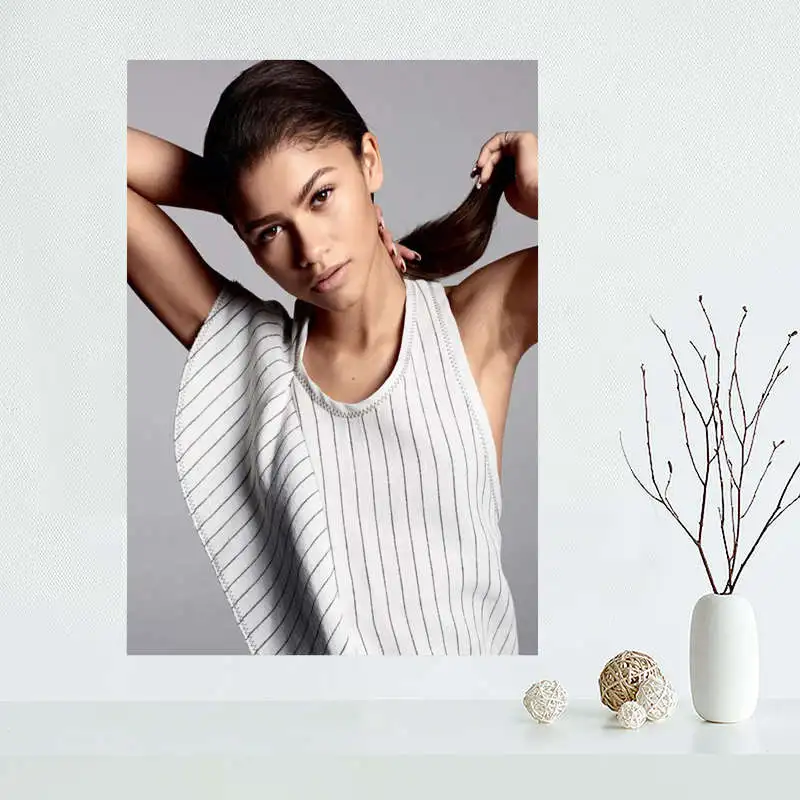Заказной холщовый постер zendaya украшение для дома настенная Художественная ткань