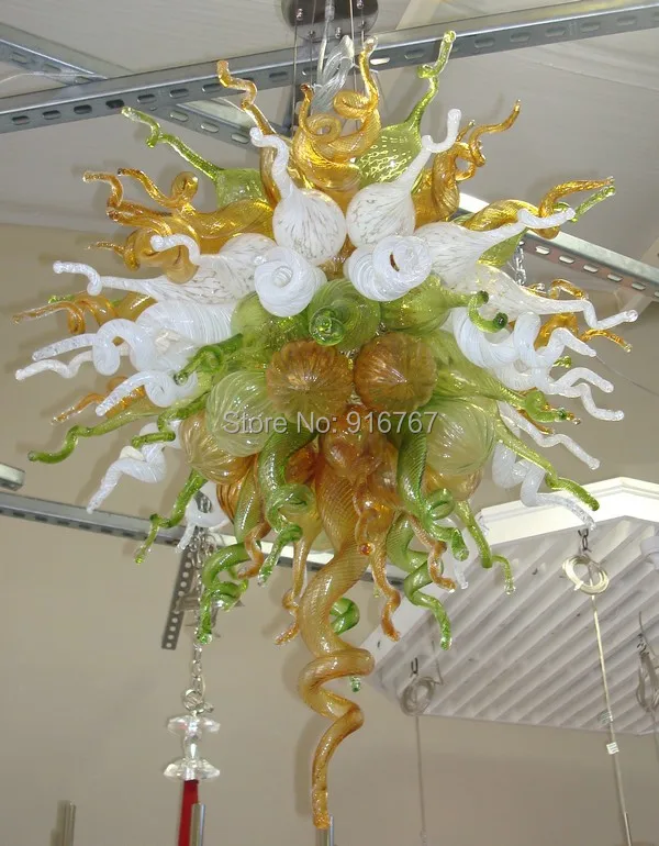 

Free Shipping UL/CE 110v/220v LED Villa Light Coloured Glass Pendant Lamp Shade