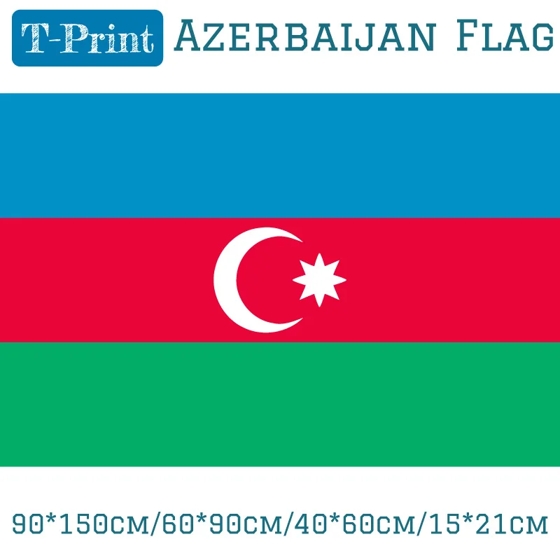 

60x90cm 90x150cm Azerbaijan National flag For Home Decoration banner 3x5ft banners and flags decoration