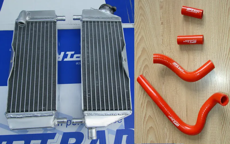 Новый для Kawasaki KX250 KX 250 2005 2006 2007 05 06 07 радиатор из алюминиевого сплава и шланг |