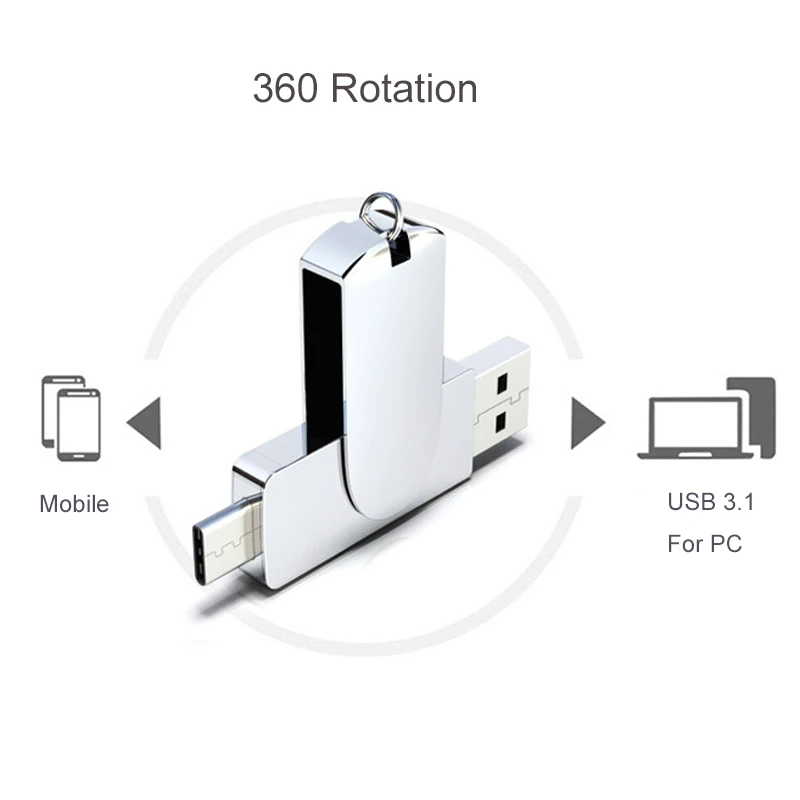 Флешка USB Type C на 128 ГБ флеш накопитель 3 0 256 64 32 память для Android|USB флэш-накопители| |