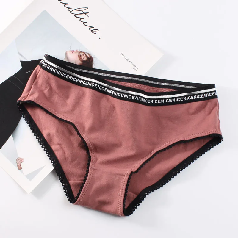 2019 г. летние пикантные письмо край трусики для женщин удобные хлопковые нижнее