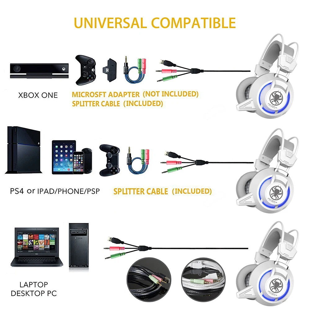 Plextore PC835 светящиеся наушники USB Проводные Игровые стерео гарнитура с микрофоном