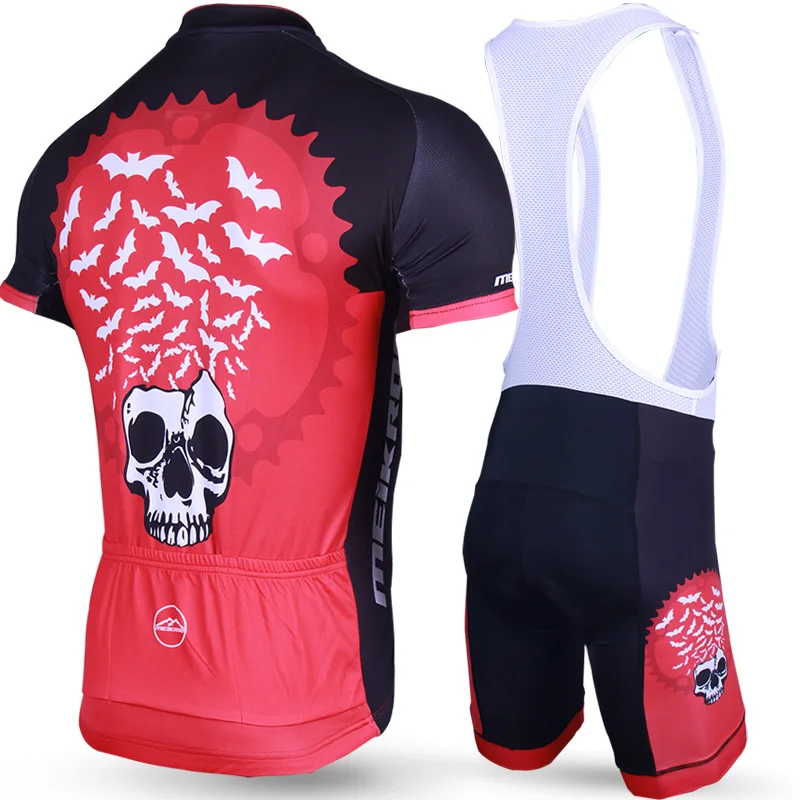Мужской комплект для велоспорта с коротким рукавом и принтом Король летучей мыши