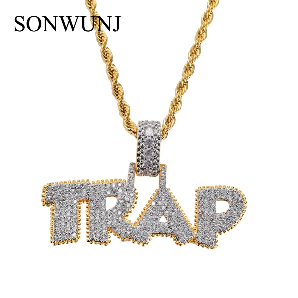 Латунные ювелирные изделия CZ подвеска в стиле хип-хоп латунная микрозакрепка с