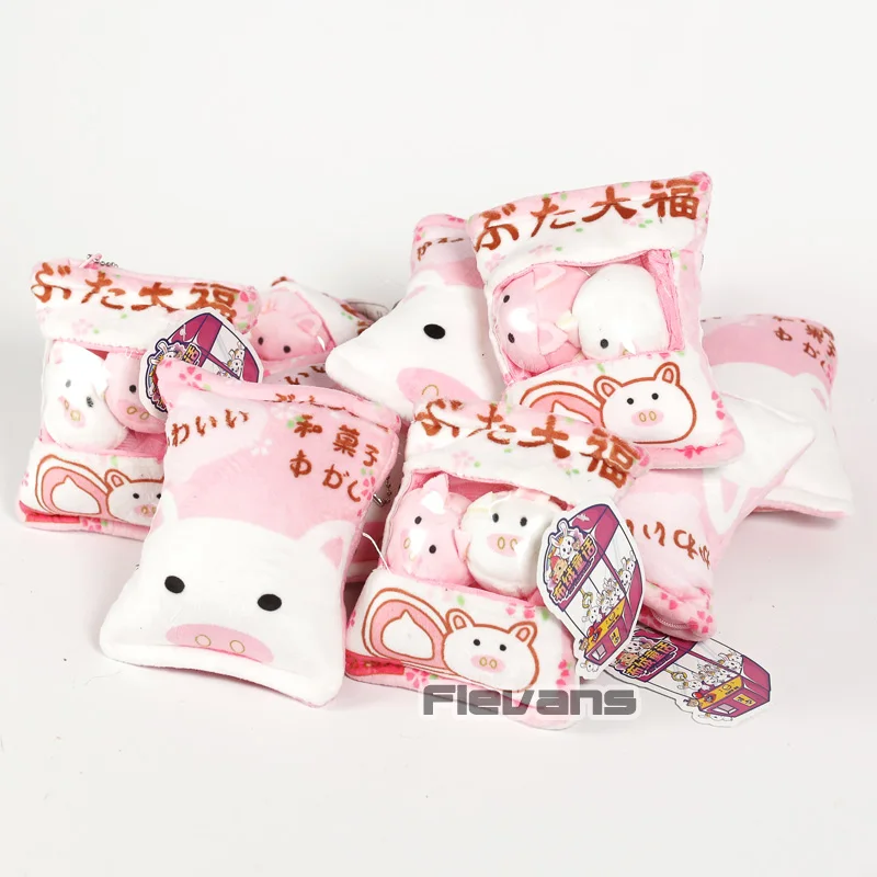 Японский стиль Kawaii Dango свинка поросенок мини плюшевые игрушки брелоки для сумки мягкие куклы 10 шт./лот