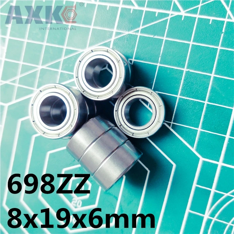 AXK 50 шт. 698ZZ R-1980ZZ 8x19x6 мм радиальный подшипник Миниатюрный высокое качество 698Z |
