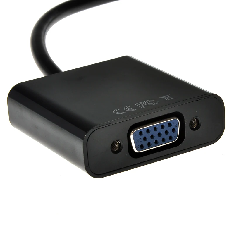 Адаптер HDMI совместимый со штекером на гнездо VGA кабель преобразователя видео 1080P