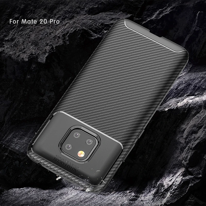 Чехол из углеродного волокна Huawei Mate 20 Pro Mate20 LYA-AL00P LYA-L09 LYA-L29 прочная Противоударная