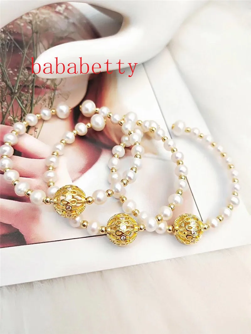 Красивый новый модный простой натуральный пресноводный AA ручной работы Плетеный