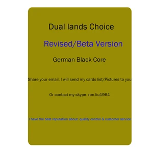 Волшебная настольная игра прокси двойные земли торговые карты черный сердечник бумага двойные земли палубные карты