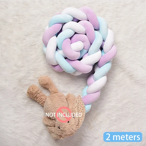Mix Color D-2M 1 м/2 м/3 м ручной работы плетеная nody Knot новорожденная кровать бампер длинная завязанная тесьма Ledikant бампер детская кроватка бампер декор комнаты - Цвет: Mix Color D-2M