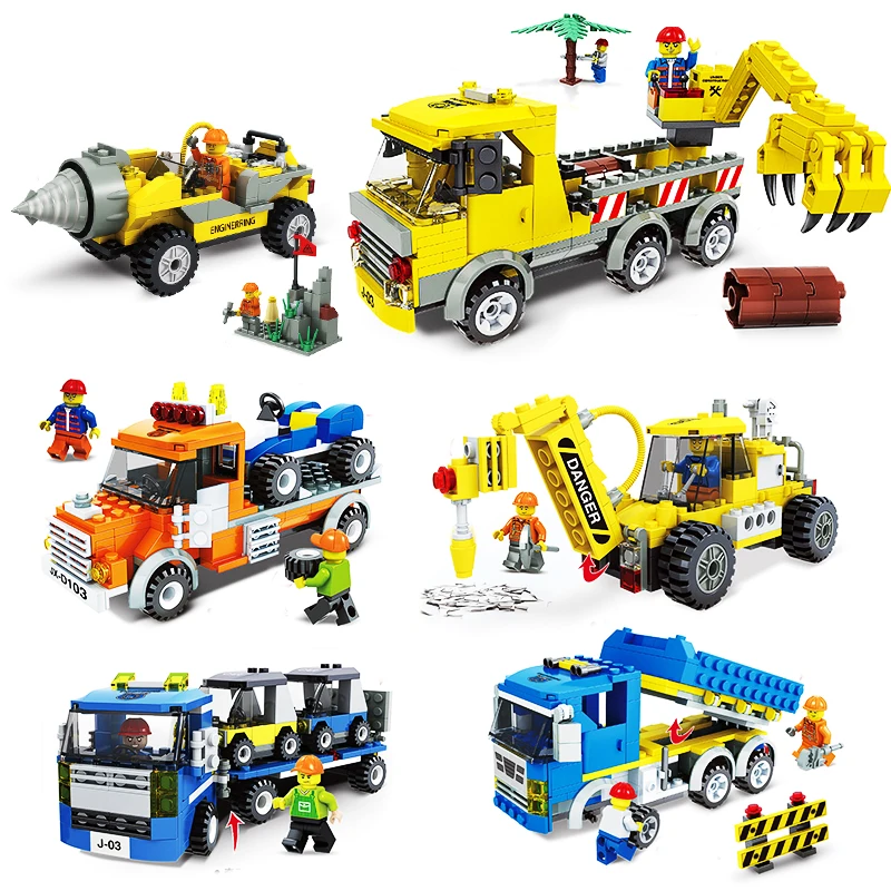 Городской инженерный автомобиль трактор прицеп экскаватор мини грузовой