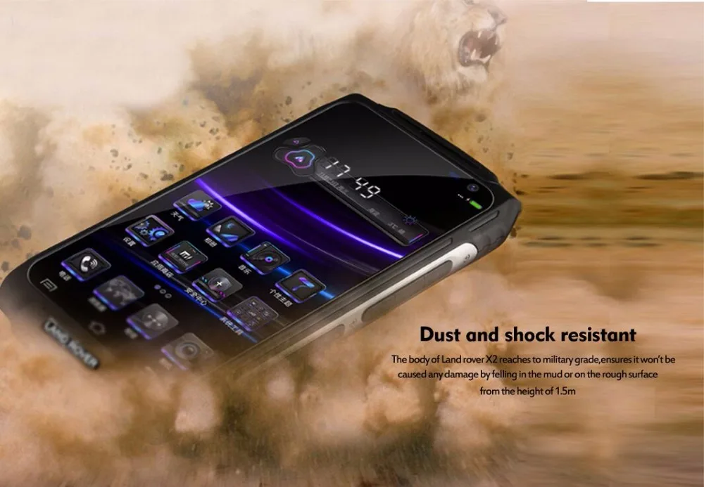 Land X2 IP67 Rover водонепроницаемый пылезащитный смартфон 1280*720 5," MTK6737 четырехъядерный ОЗУ 2 Гб ПЗУ 16 Гб 5500Ah 4G 8MP мобильный телефон