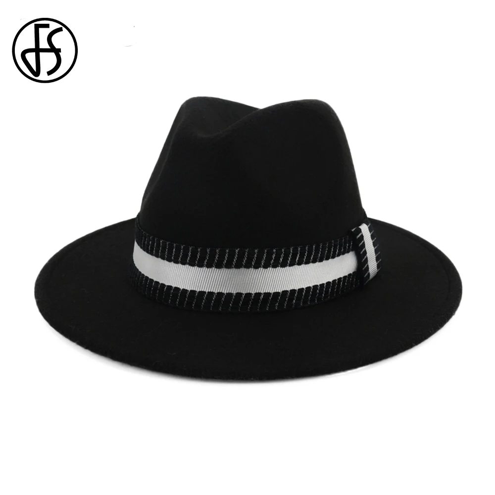 Женская винтажная фетровая шляпа FS классическая в винтажном стиле из фетра с