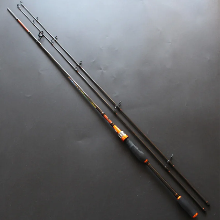 2,1 м карбоновая литая Удочка спиннинговая приманка 2 наконечника 4-12lb 145 г тест M/MH действие спиннинговые удочки - Цвет: Фиолетовый