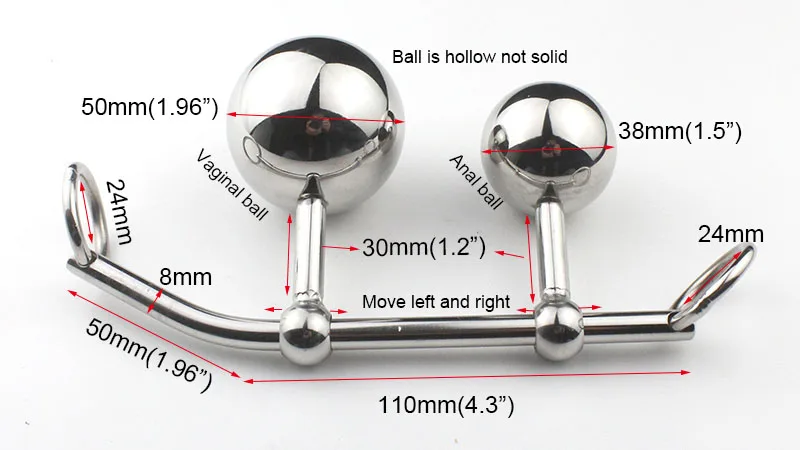 Женская Анальная Вагина BEEGER двойная шаровая пробка из стальной пояса целомудрия